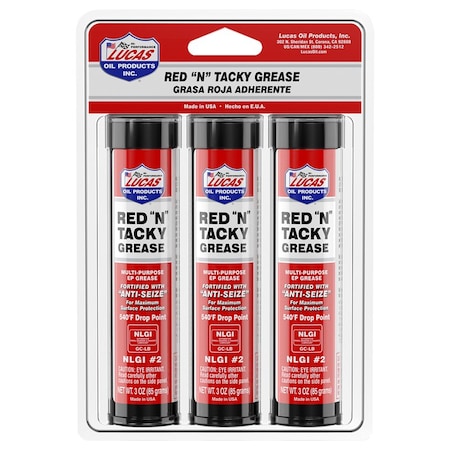 Lucas Oil Lucas Oil Products Red "N" Tacky Multi-Purpose Grease Stick 3 oz 10318